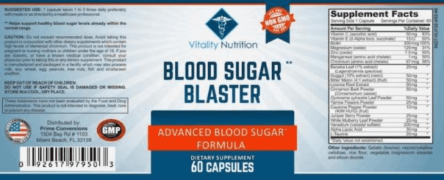 Blood Sugar Blaster Ingredients