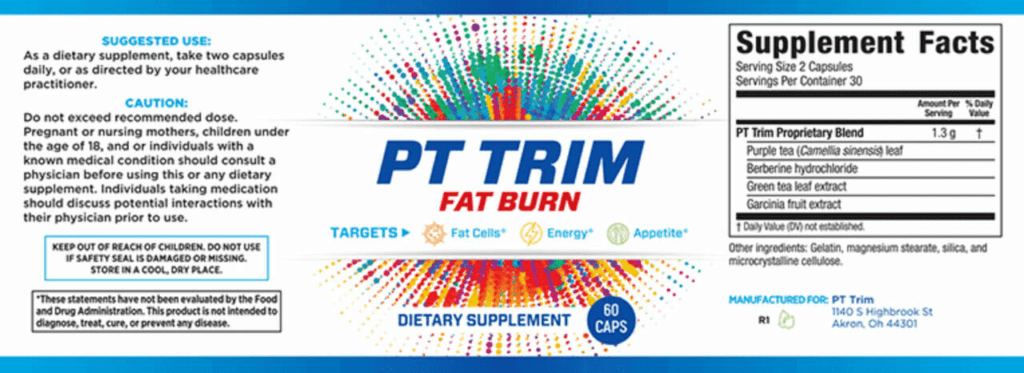 PT Trim Fat Burn Ingredient